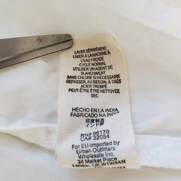 Free People Puff-Sleeve White Top Size M - Picture 9 of 10